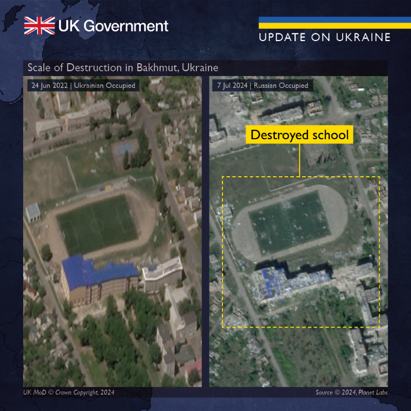 Defense Express The UK Defense Intelligence Analyzes How the Offensive on Bakhmut Has Left the City in Ruins