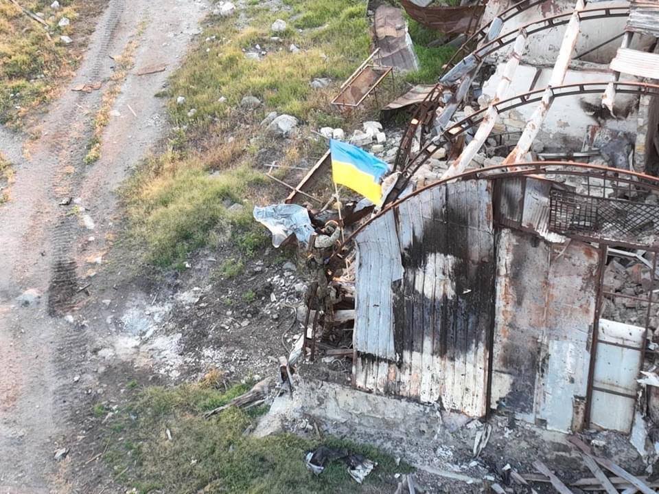 Snake island now with Ukraine's flag been installed