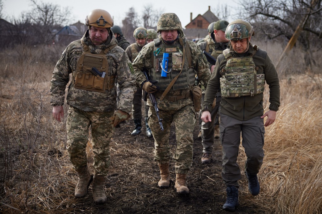 Defense Express, Zelenskyy visited frontline to get acquainted with the situation, While NATO Warns Russia Trying to Stage Pretext to Attack Ukraine Number of Attacks in Donbas Increase