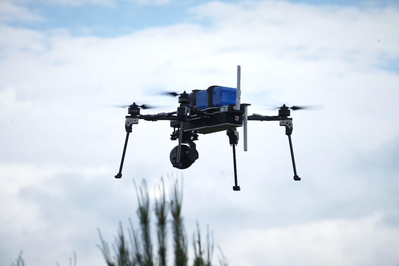 One of Ukrainian multirotor reconnaissance UAVs, which are currently used at the frontlines of russia-Ukraine war as an alternative to Chinese-made Mavic drones