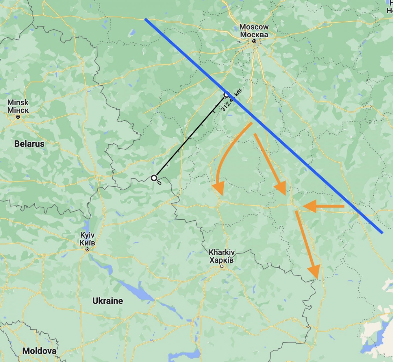 The zone with concentrated targets of russian military logistics that Ukraine can reach with this kind of weapon, the infographic is for illustrative purpose