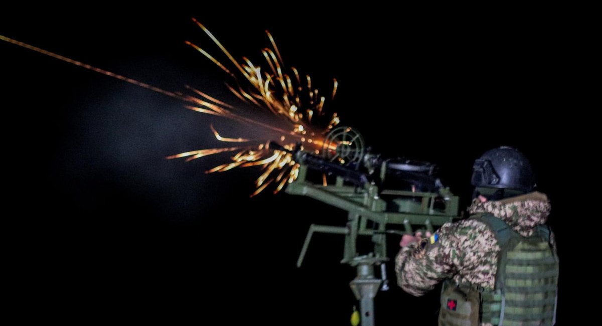 A Ukrainian warrior fires at an aerial target while repelling a russian air attack, 1223 Days of russia-Ukraine War – russian Casualties in Ukraine
