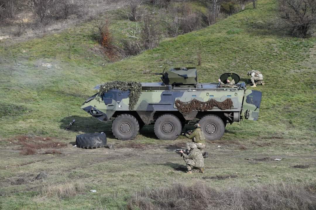 Ukrainian marines of the 36th Brigade and the 1st Independent Battalion training using the Pasi vehicles