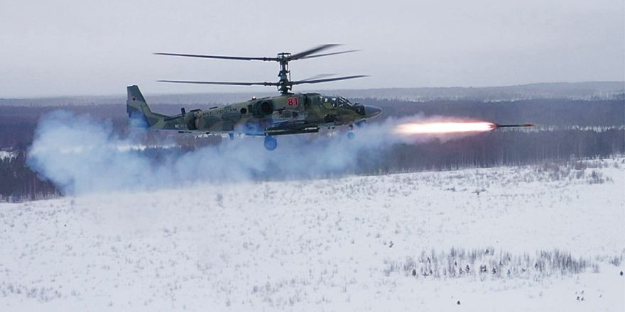 The 9М127 Vikhr missile launch from a Ka-52 helicopter, Defense Express