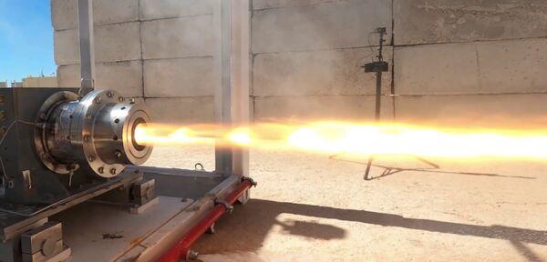 Test of a solid-fuel motor with 3D-printed propellant