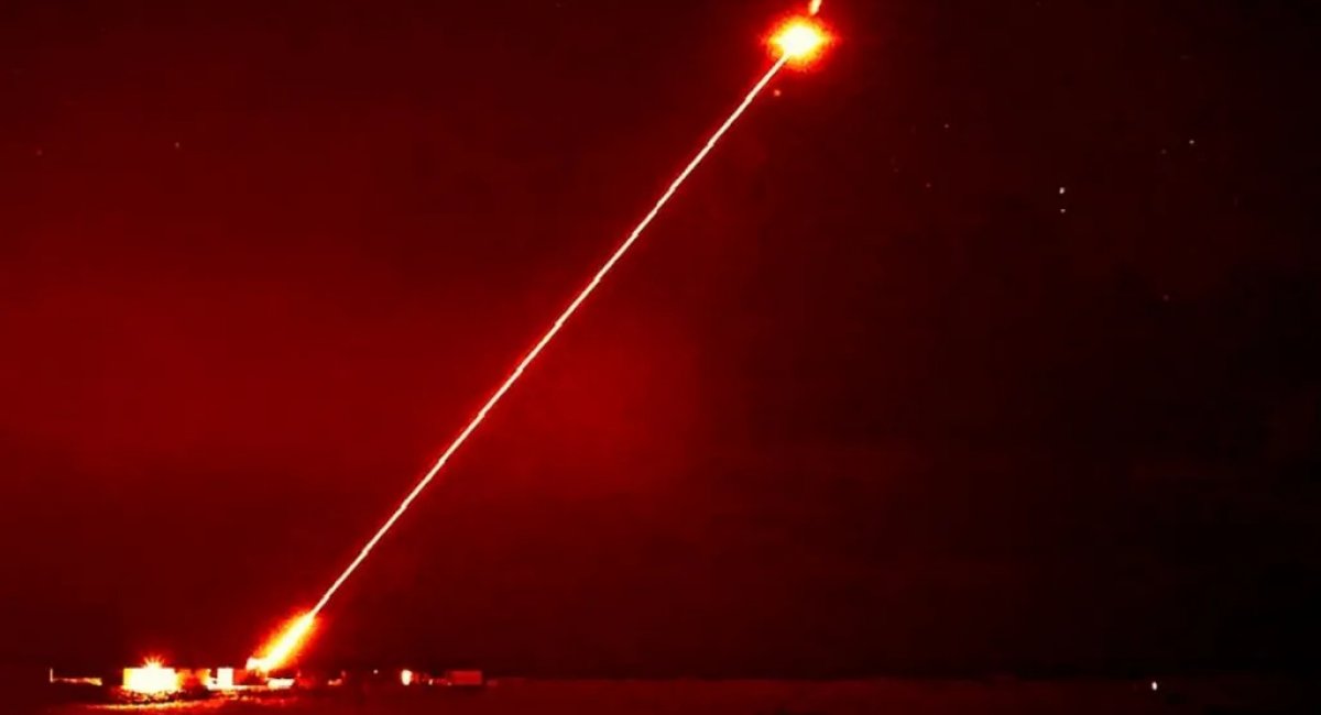 Illustrative photo of DragonFire laser system shot