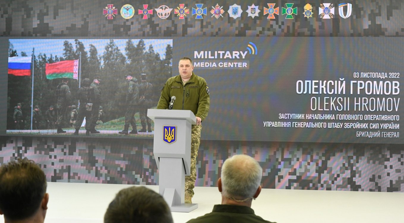 Brigadier General Oleksii Hromov, deputy chief of the Main Operational Department of the General Staff of the Armed Forces of Ukraine, Ukraine's General Staff Estimates That russia Could Form Battle Groups in belarus in Two-Three Months, Defense Express