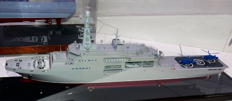Model of a Project 11711M landing ship
