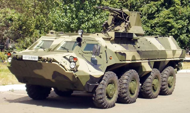 How Ukrainian BAU-23x2 RCWS Ended Up on South African Ratel IFV in Rwanda, Ukraine-made BTR-4 APC equiped with BAU-23x2 RCWS