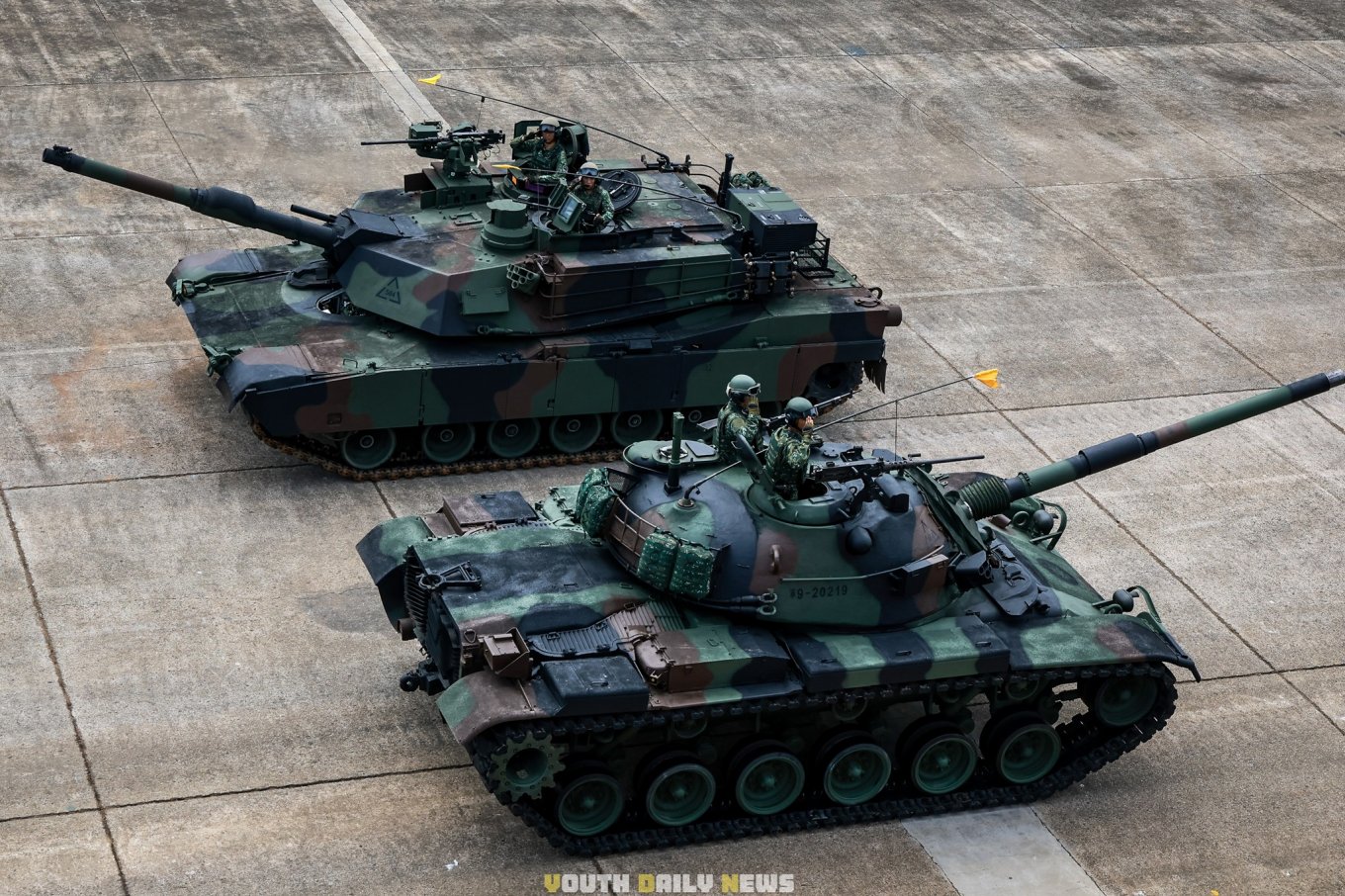 CM-11 Brave Tiger and M1A2T during ceremonial events for receiving second Abrams batch in October 2025