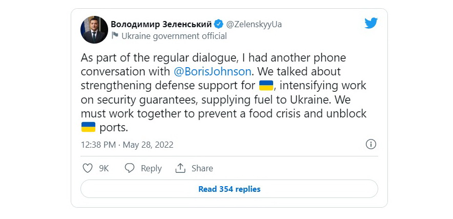 President of Ukraine Volodymyr Zelenskiy said he has had a phone conversation with UK prime minister Boris Johnson, Defense Express