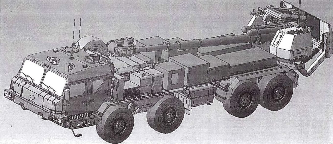 Early design of the 2S43 Malva