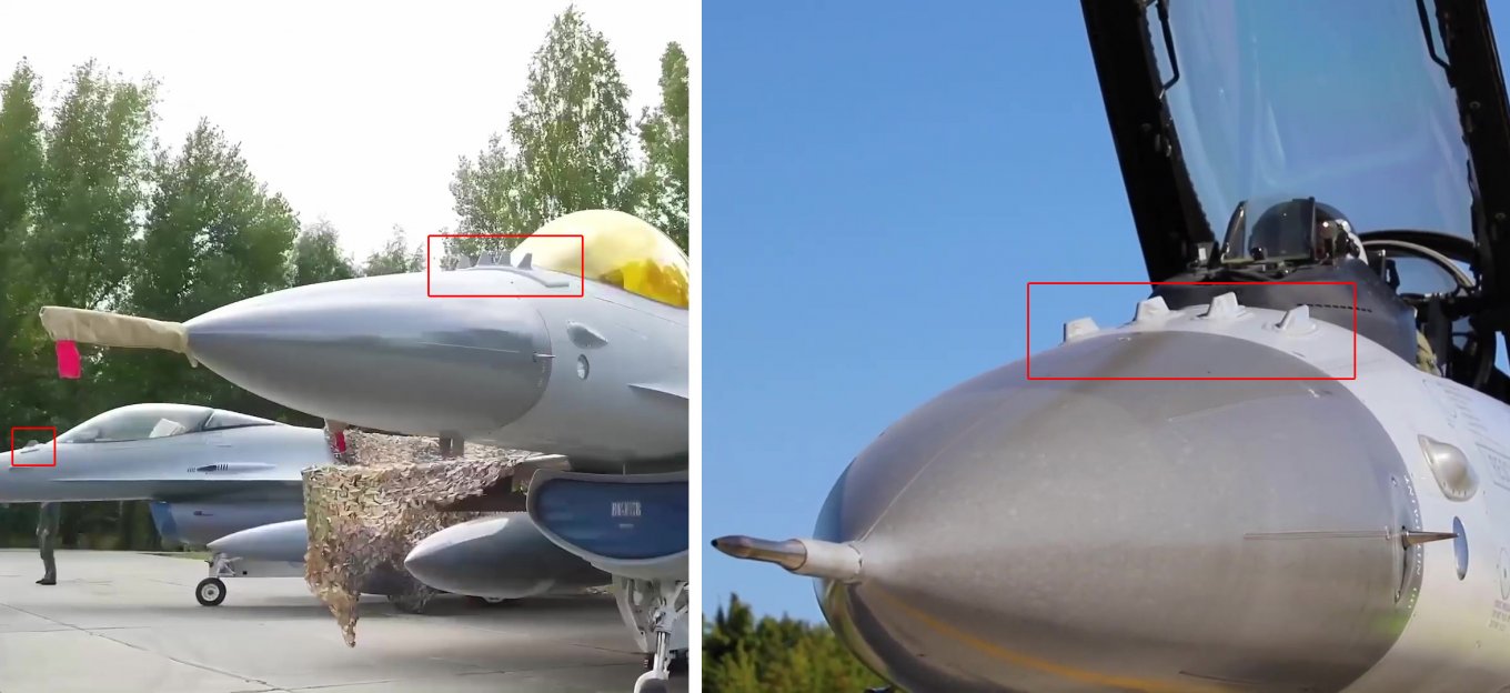 Protruding antennas of the friend-or-foe identification system / Defense Express / Apparently U.S. Gave a Few F-16s to Ukraine, Although For an Unusual Purpose