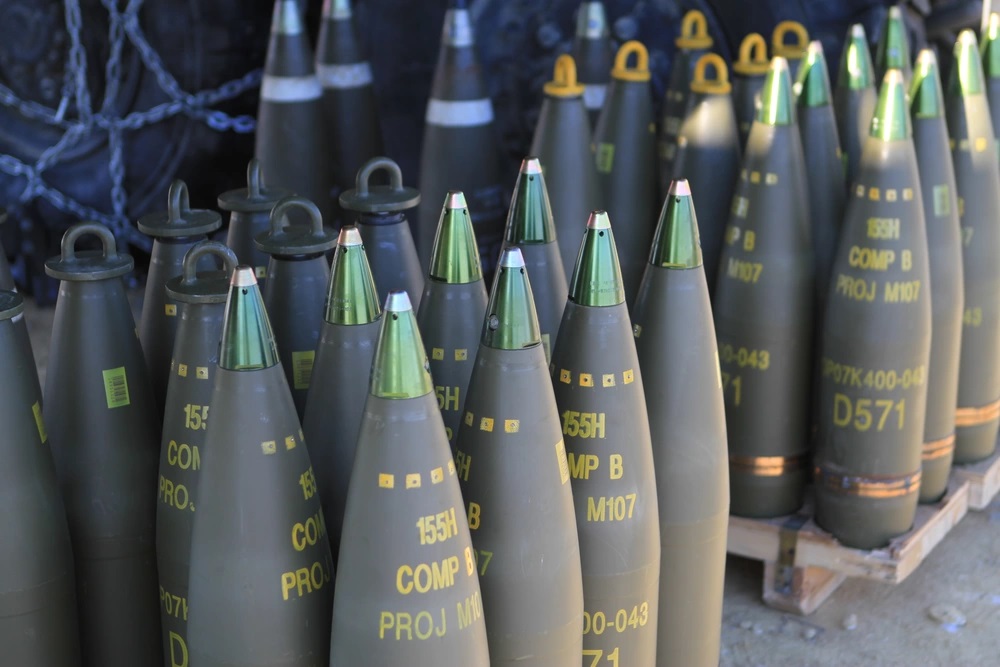 Illustrative photo:155mm artillery ammunition