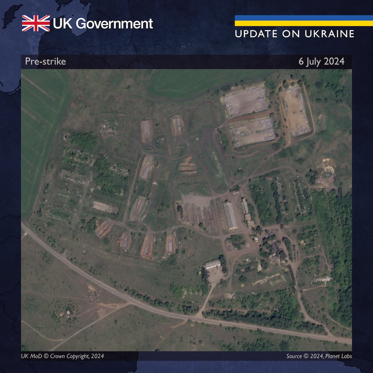 Defense Express The UK Defense Intelligence Reveals the Results of Ukrainian Strike on July 7 (Satellite Images)