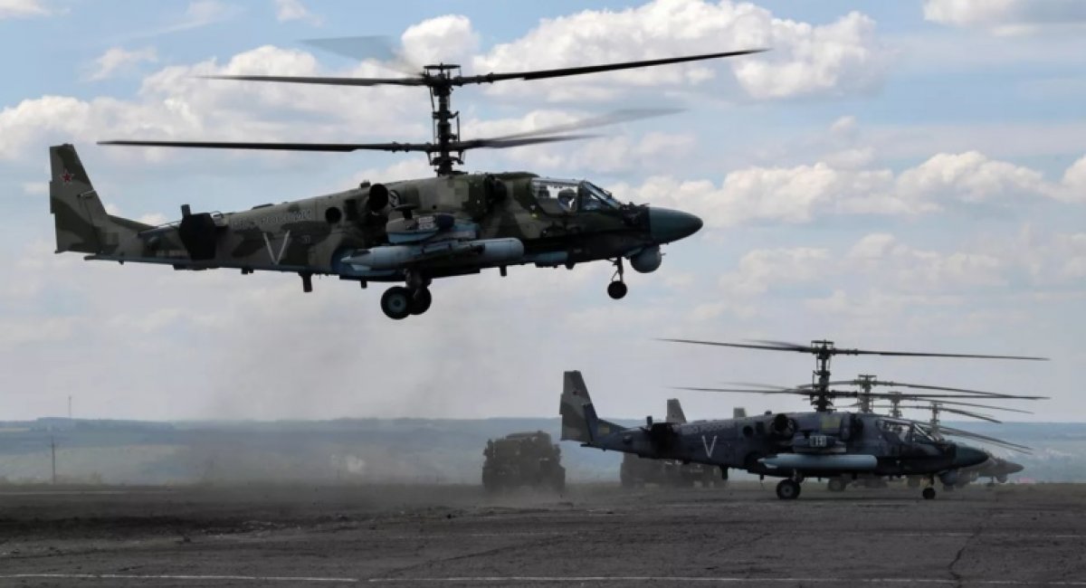 russian Ka-52 helicopters during the war in Ukraine