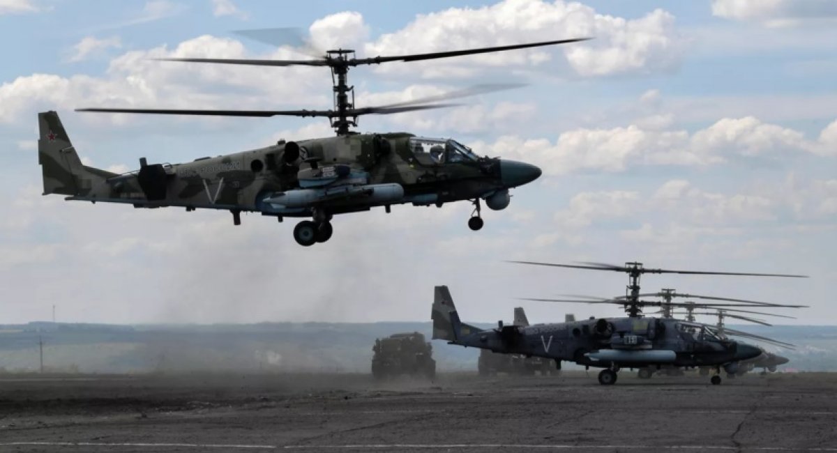 russian Ka-52 helicopters fighting in the war against Ukraine