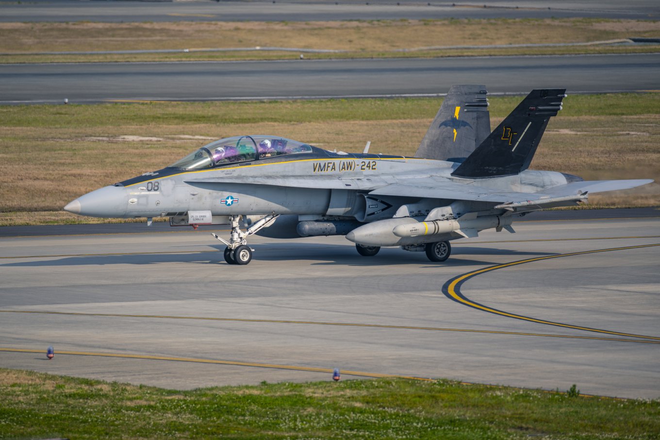 F/A-18 armed with an AGM-84D Harpoon