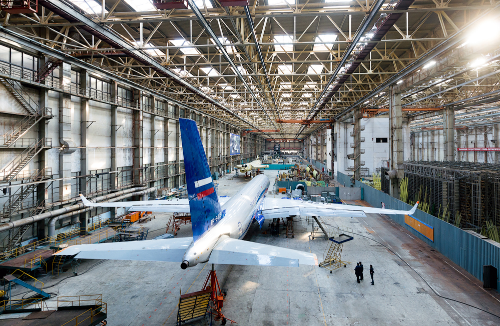 Tu-214 in the factory workshop, In 2024, russia built one Tu-214 , aims for 20 per year by 2028