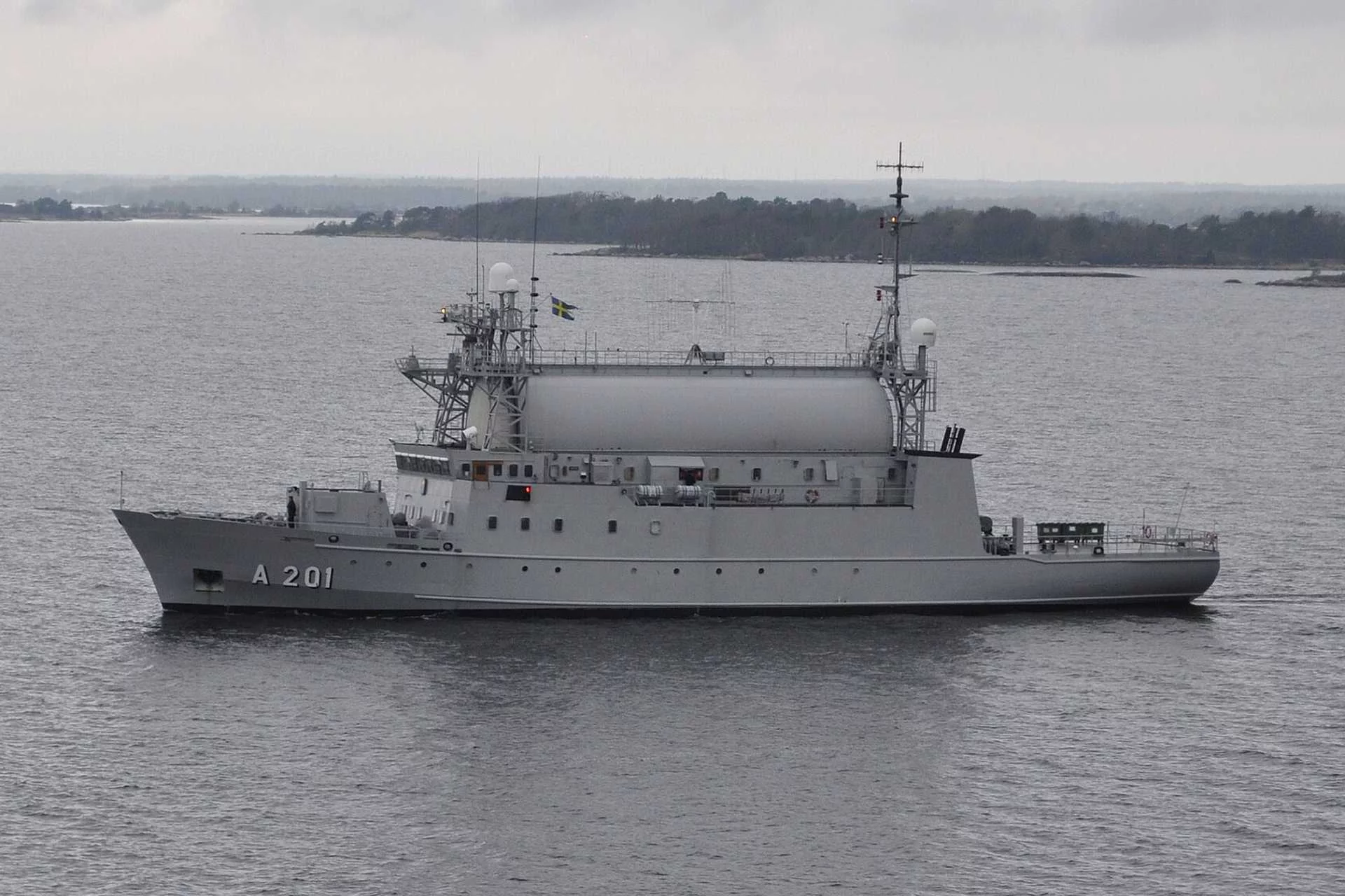 The Swedish reconnaissance ship Orion / Photo credit: Tomasz Grotnik