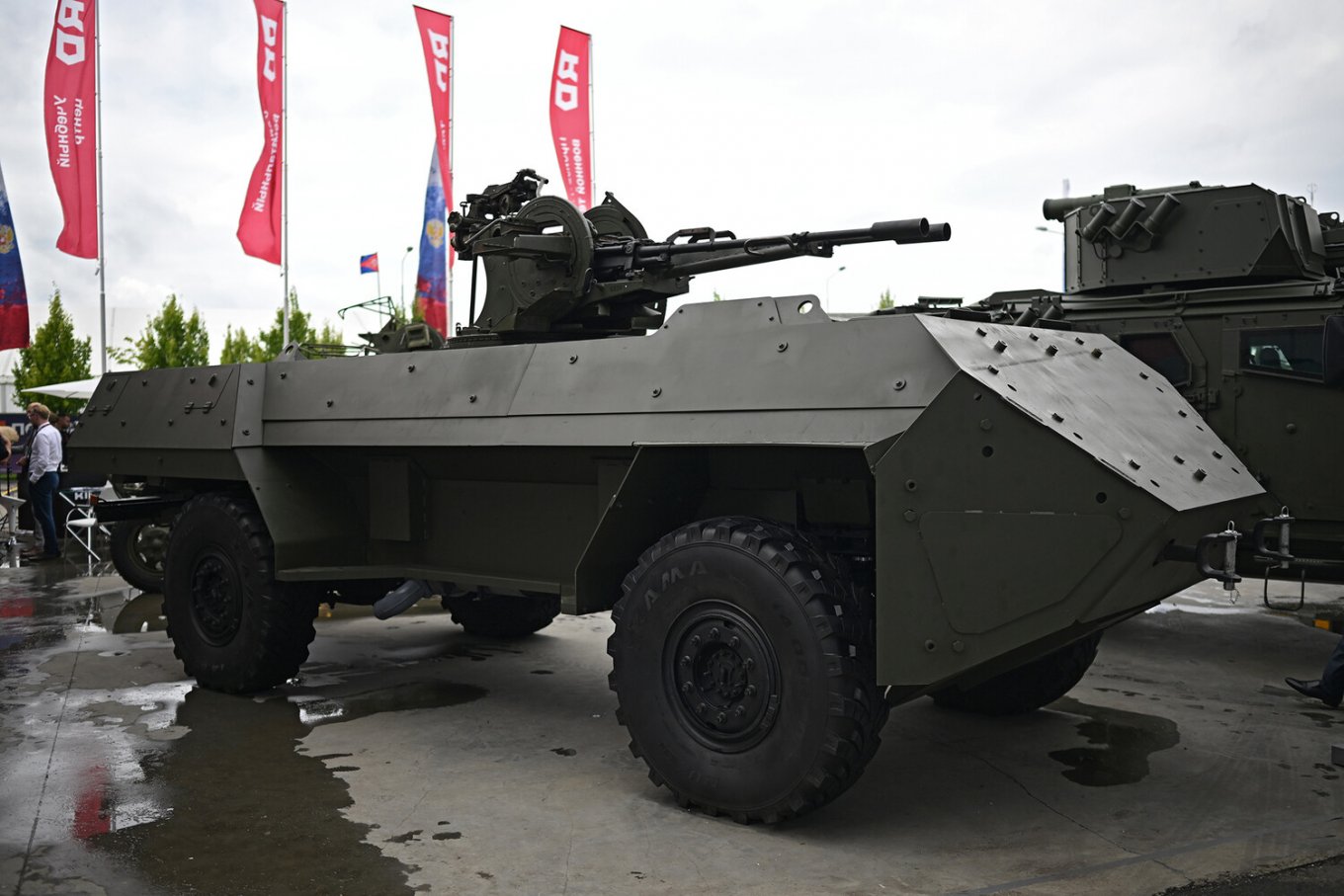 The Zubilo unmanned ground vehicle at Armiya-2023 military forum in russia