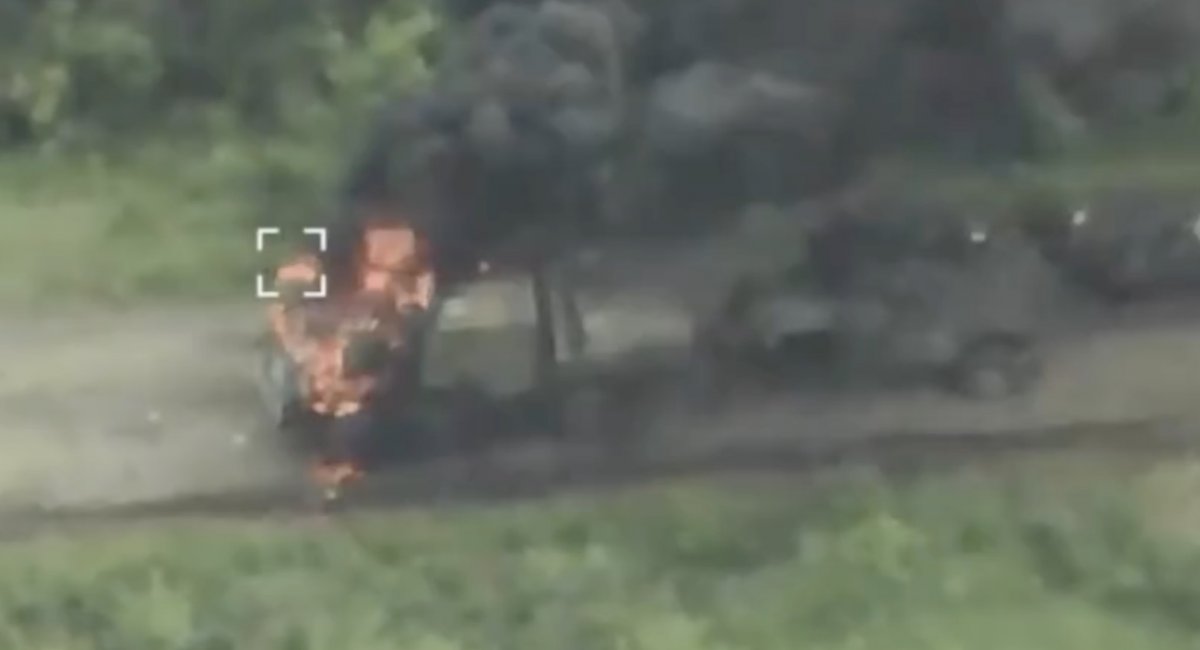The 14th UAV Regiment reports a successful strike on the REM-KL recovery vehicle and a camouflaged self-propelled gun Defense Express North Korean Launcher Goes Up in Flames After Ukrainian Hit