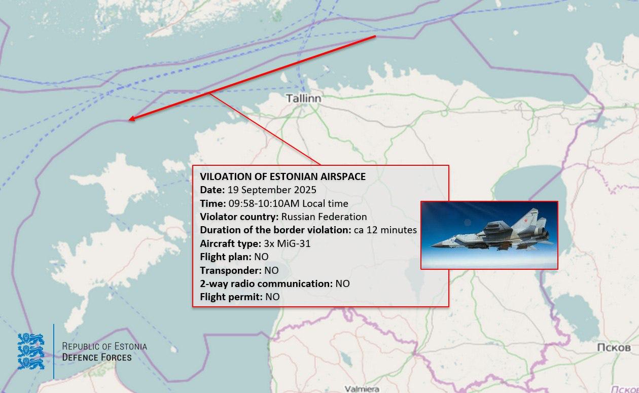 It Took NATO Country Just 17 Seconds to Shoot Down russian Su-24 10 Years Ago, On Friday, September 19, russian MiG-31 fighter jets violated Estonian airspace, remaining over its territorial waters for a full 12 minutes