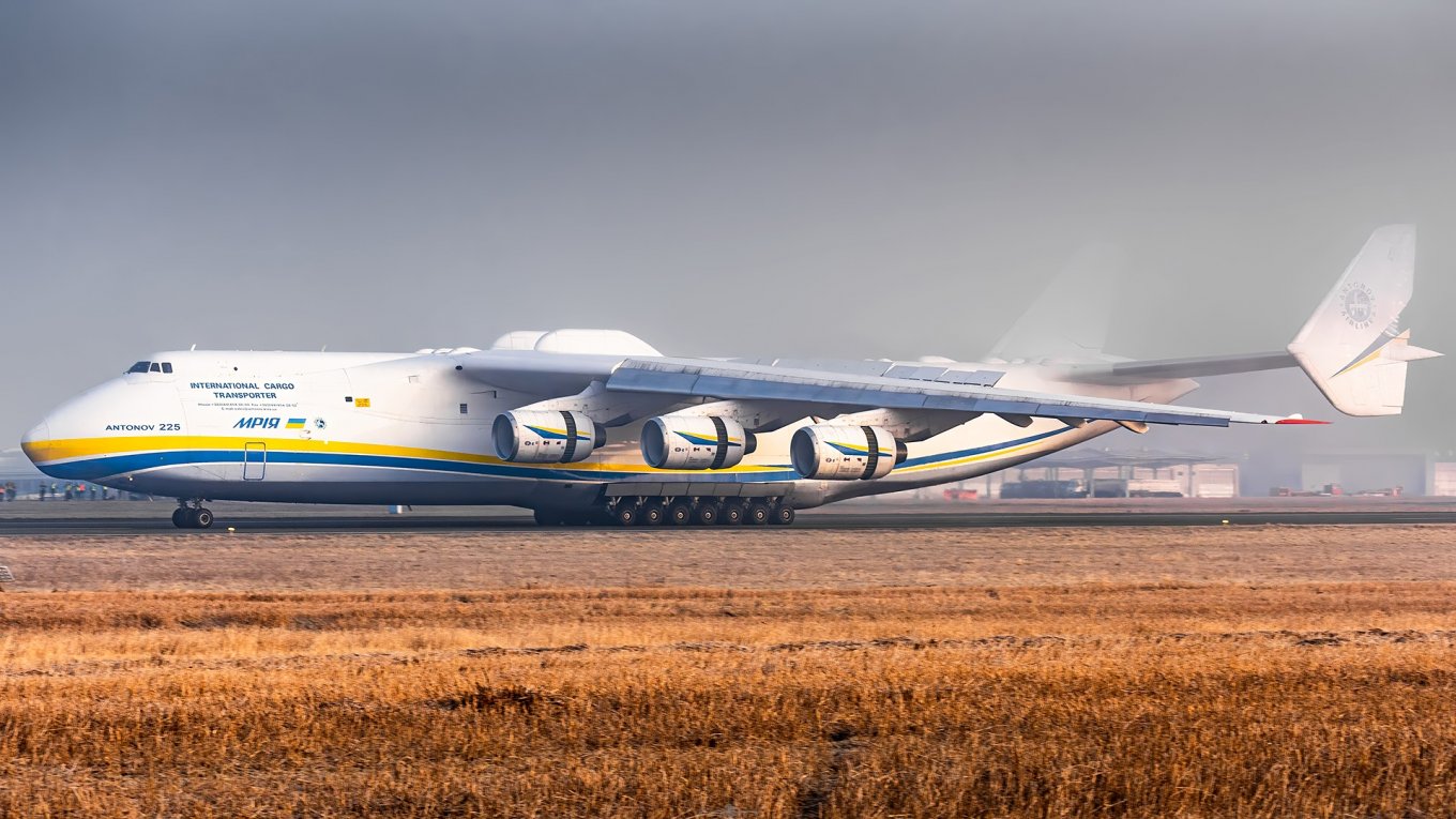 An-225 aircraft at the airport in Rzeszów, Poland