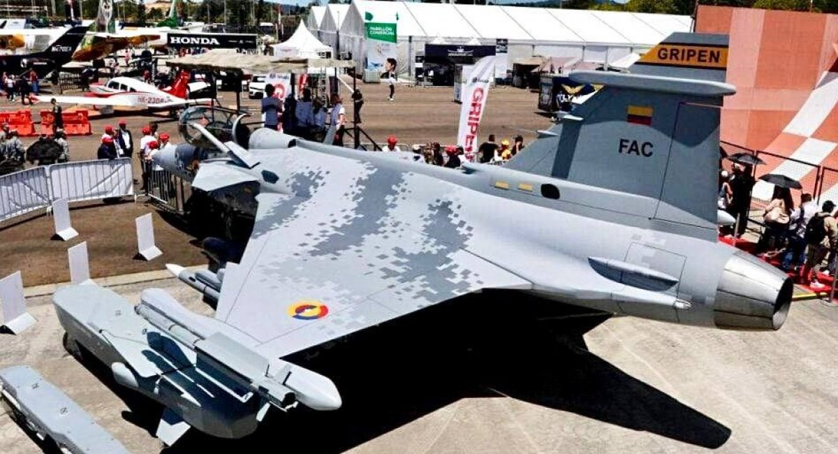 JAS 39 Gripen in Colombian Air Force paint scheme, Colombia Buys $1B in Israeli Weapons — Then Bans Israeli Firms From Major Defense Expo