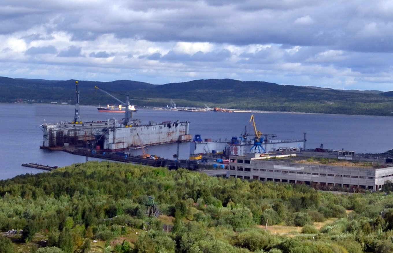 After Eight Years Underwater russia Lifts PD-50 Dry Dock Sunken in Admiral Kuznetsov Accident, Defense Express