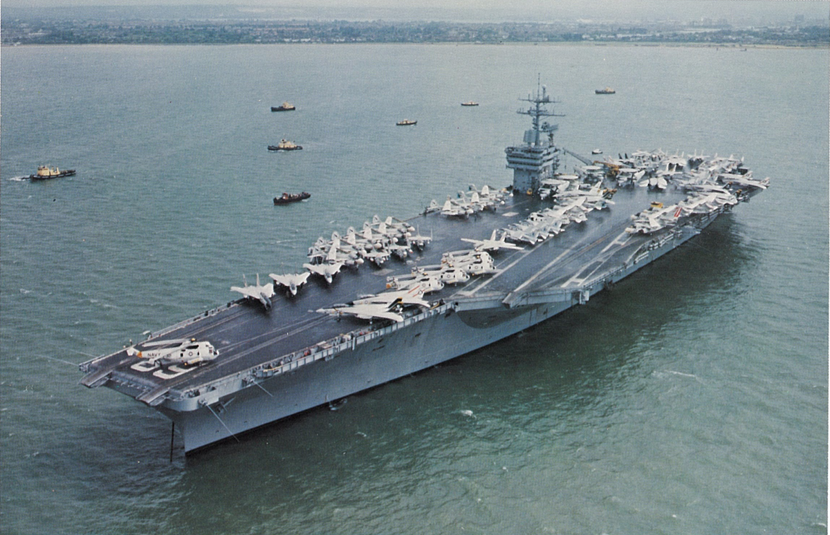 USS Nimitz during voyage in 1978
