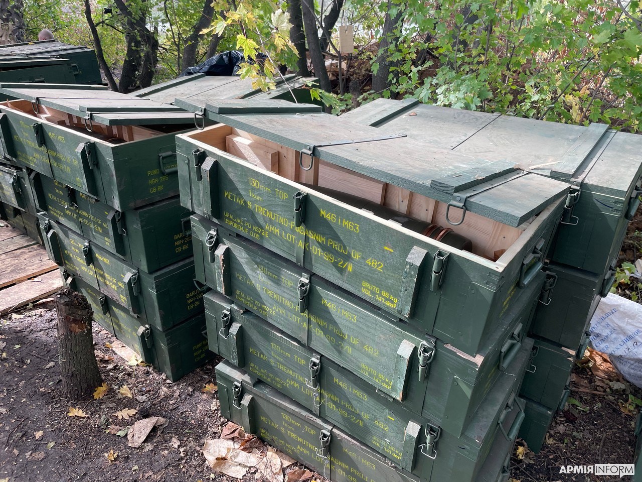 Boxes with ammunition for the M-46 gun. Photo credits: ArmyInform