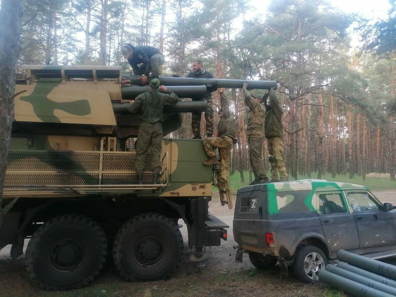 Pantsir-S1 from the export batch for Iraq, likely acquired by Wagner forces