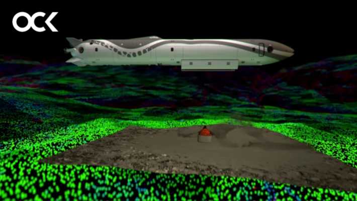 Render of the Argus-D underwater maritime delivery drone