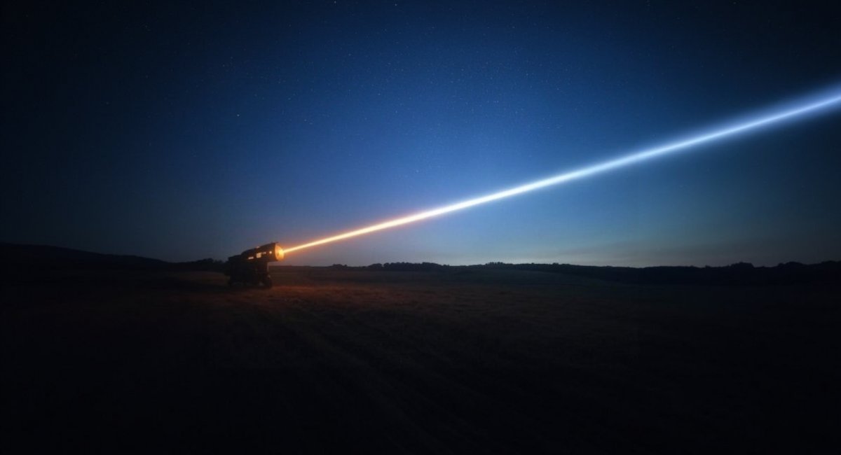 An AI-generated image of a conceptual combat laser Defense Express Laser Weapons and russia's Shrinking Air Fleet: Ukraine's Air Force Comments on Future Warfare
