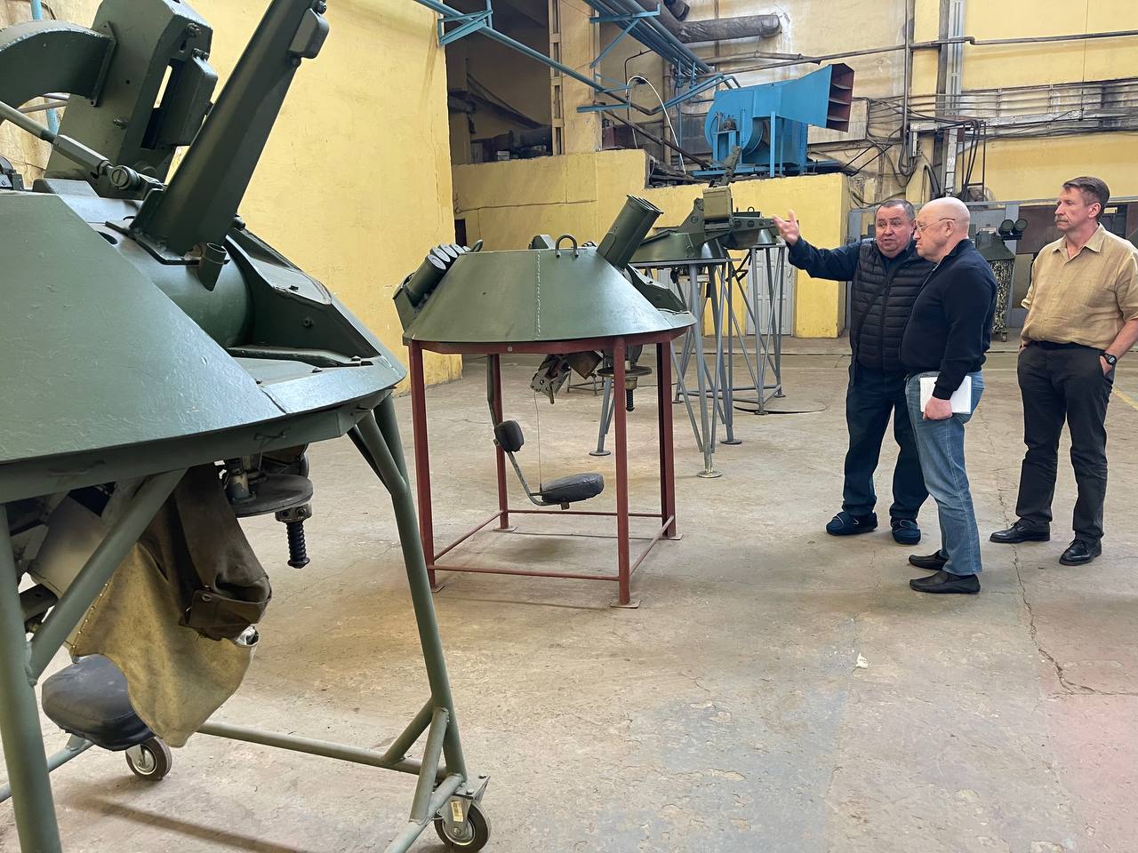 Wagner Group chief Yevgeny Prigozhin at the Muromteplovoz plant, June 2023