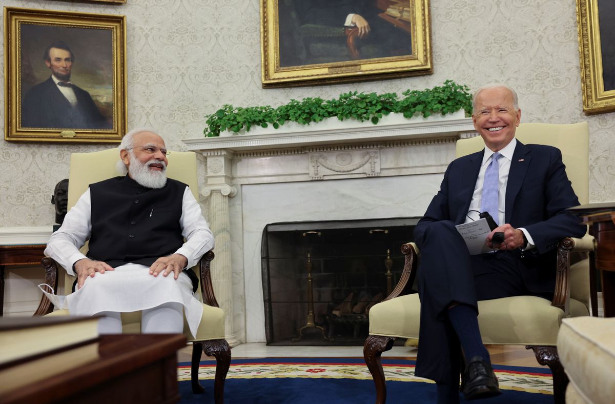 President of the USA Joe Biden and Prime Minister of India Narendra Modi