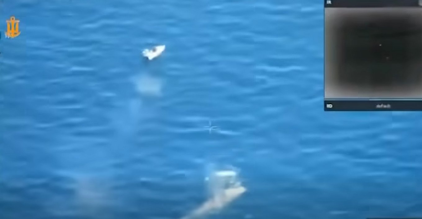 First-Ever Naval Drone Battle: Ukrainian Sargan Destroys russian Unmanned Vessel