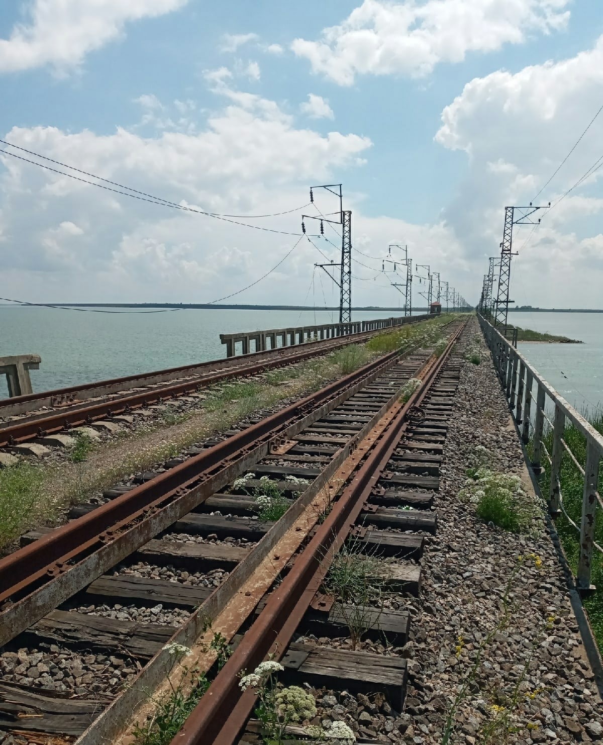 What the First Photo of Damaged Railway Bridge over Chongar in Crimea is Talking About, Chongar railway bridge, the photo was taken approximately in May 2022, Defense Express