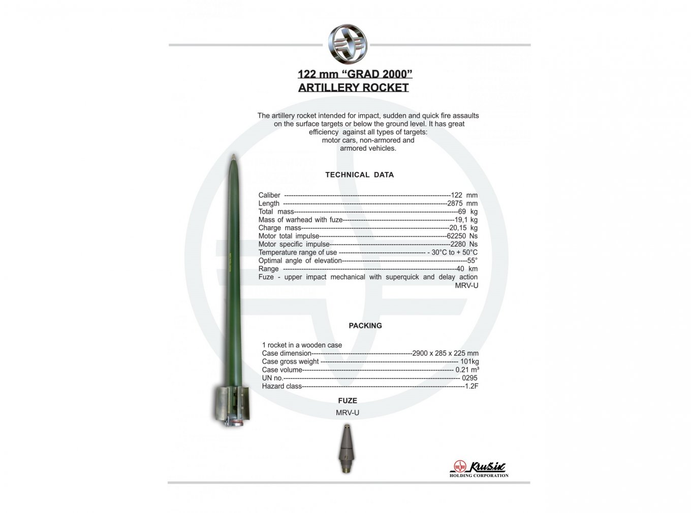 Specifications of the Serbian Grad 2000 artillery rocket / Defense Express / Serbia Allegedly Supplied Ammo to Ukraine, russia Threatens With Retaliation