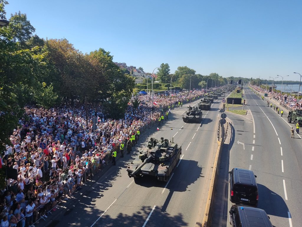 K2 during a military parade in Poland