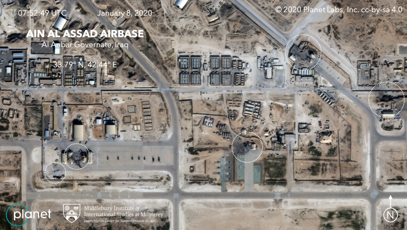 Ain al-Assad base after the iranian missile attack in 2020 / Defense Express / Iran Brandishes Ballistic Missiles as a Warning to the USA: How Far Tehran's Weapons Can Reach