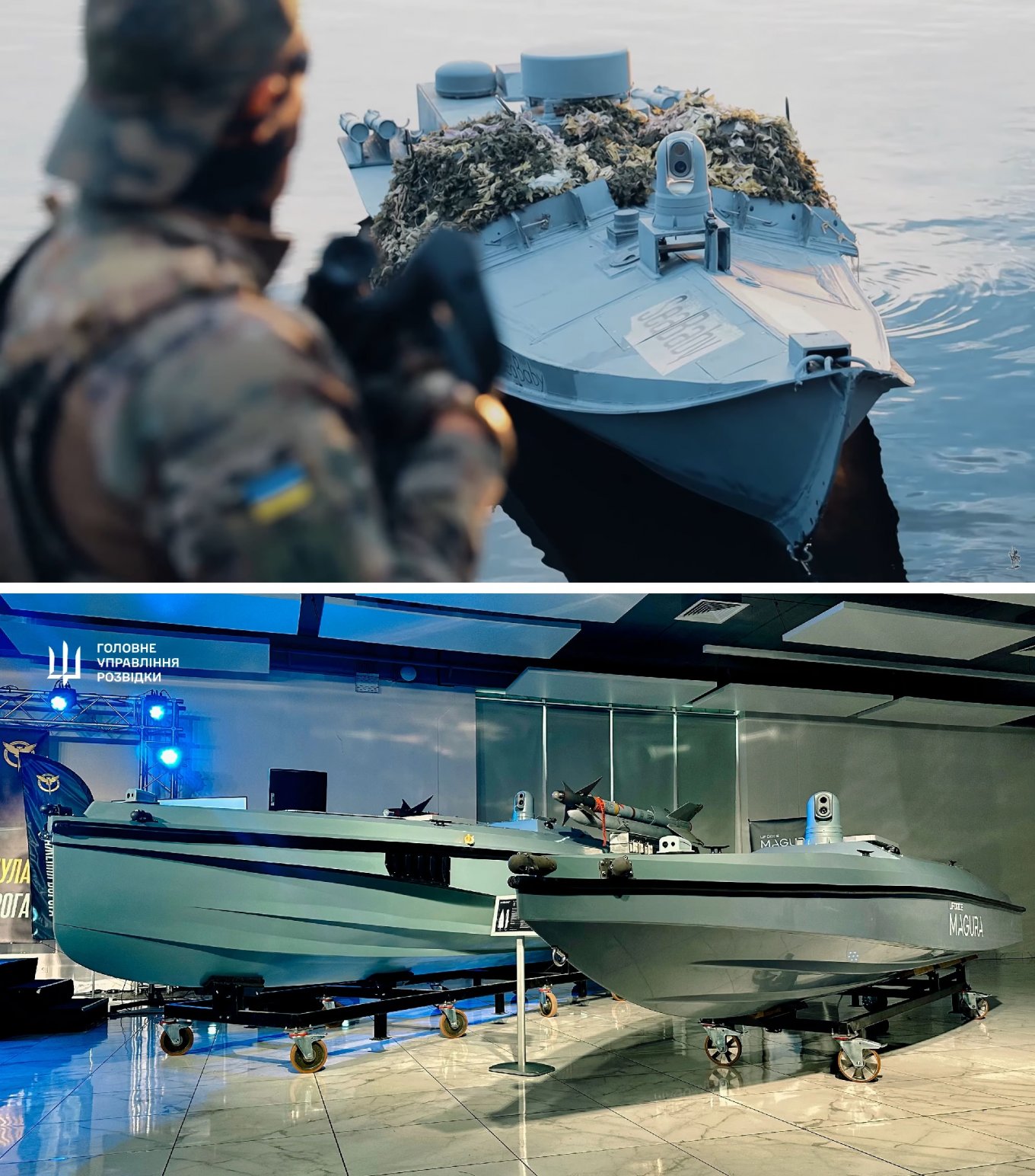 SeaBaby (top) and Magura V5/V7 (bottom). Both are Ukrainian sea drones proven in combat / Defense Express / South Korea Unveils Its Own Naval Kamikaze Drone With Guided Missiles, Inspired by Ukraine