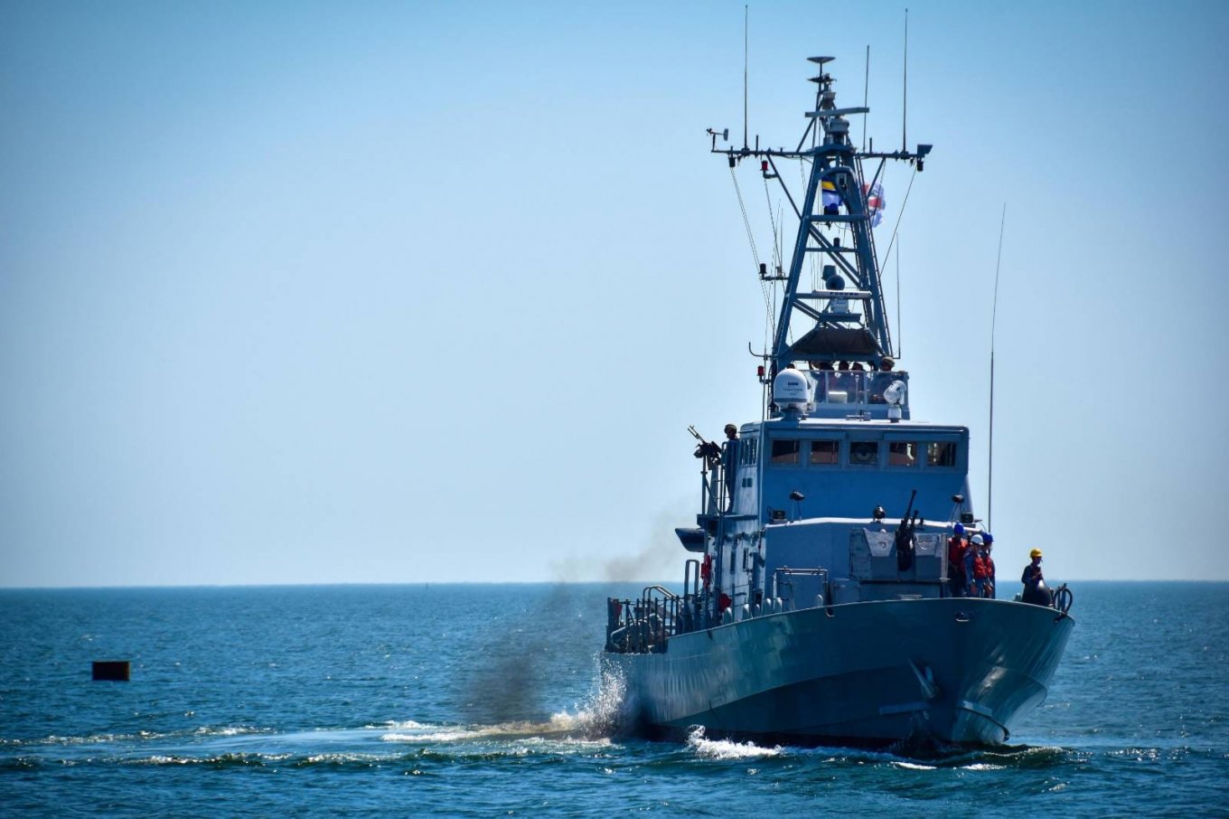 This Island boat is equipped with a 2M-3M gun, too. Although the others might have more modern weapons and sighting systems from US manufacturers