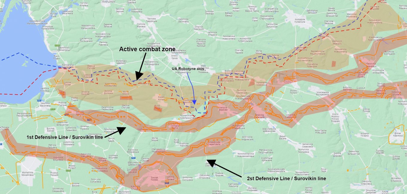 Lines of defense of the russian occupiers in Southern Ukraine, August 2023, Ukraine’s Troops Broken Through the russian Defenses Near Robotyne, But the Assault on the 