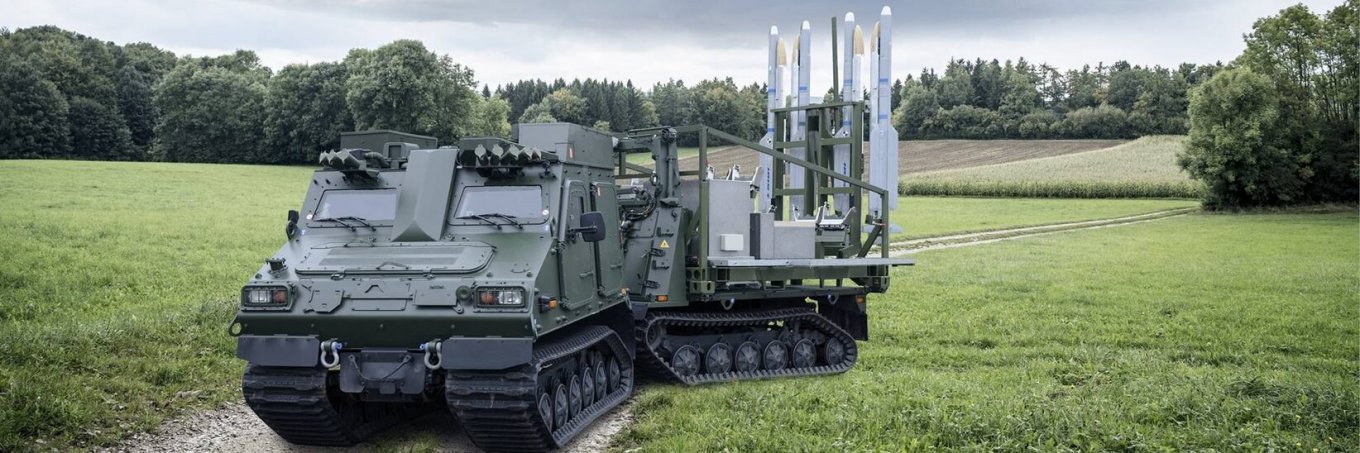 IRIS-T SLS air defense system on a tracked chassis