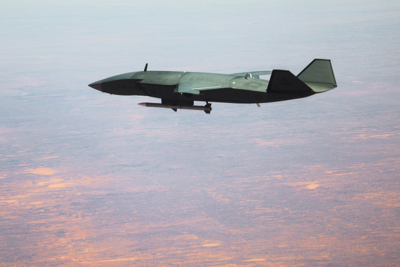 MQ-28A Ghost Bat unmanned fighter with AIM-120 missile