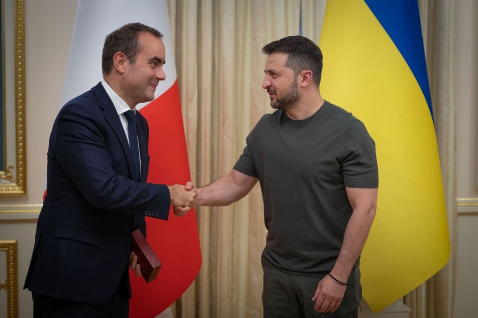 Volodymyr Zelensky and Sébastien Lecornu, Kyiv, September 28, 2023. Photo: Office of the President