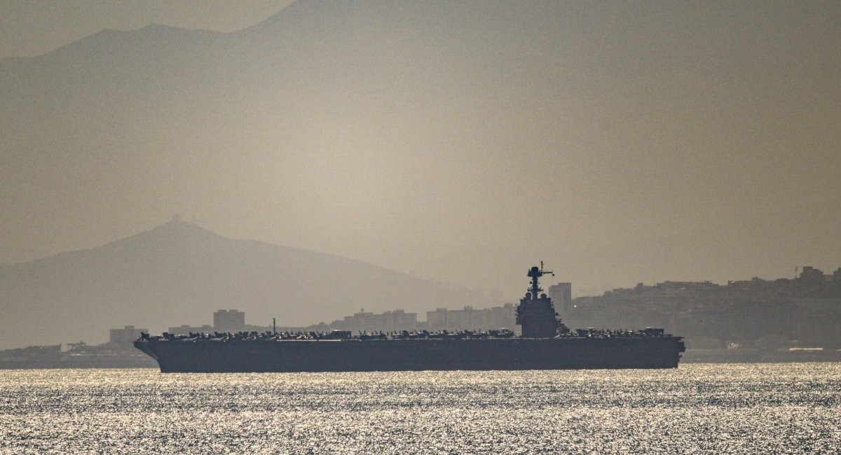 U.S., Israel Strike Iran – What Is Unusual Here, USS Gerald R. Ford (CVN-78) passing Gibraltar