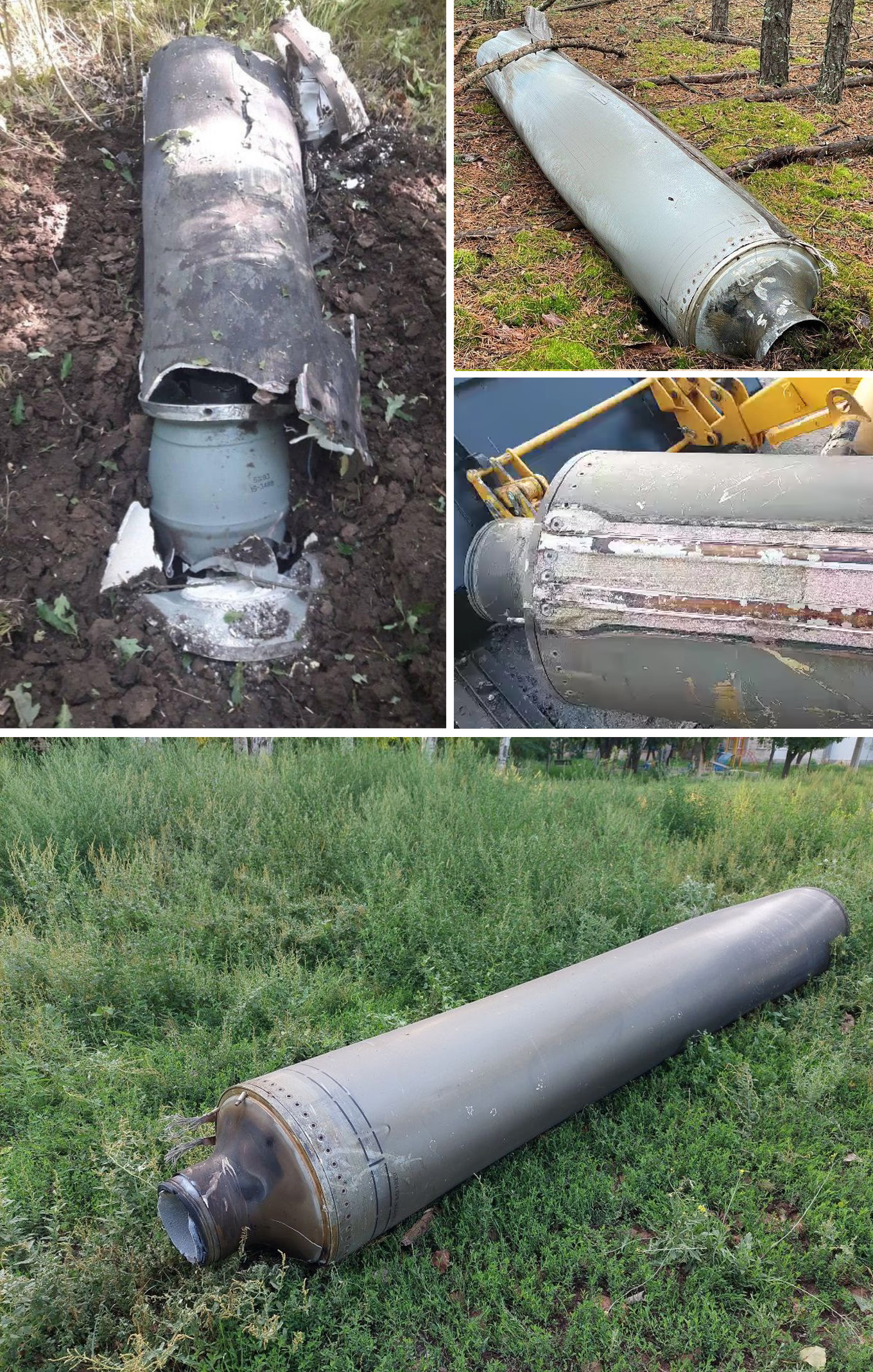 Open source photos of 5V55 missiles of the S-300 air defense system, downed in Ukraine